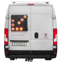 Panou sageata luminoasa LED - 8 lampi de 150 mm diametru - 1500 candele